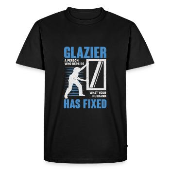 Funny Glazier Profession Master Glazier Gift - Men's Premium Organic T-Shirt - black - Front - Nico (187cm)