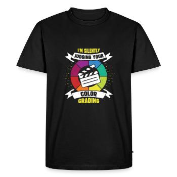 Correction des couleurs Montage vidéo Movie Editor Cadeau - T-shirt Premium bio Homme - noir - Devant - Nico (187cm)