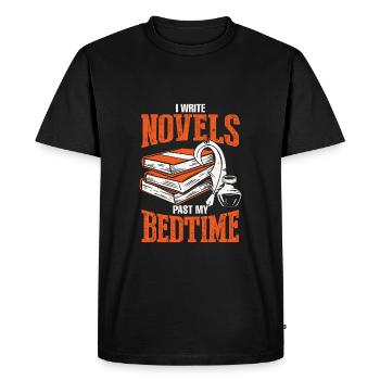 Author Job Writer Book Author Gift - Men's Premium Organic T-Shirt - black - Front - Nico (187cm)