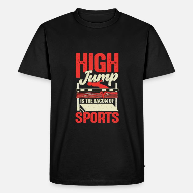 Hochsprung Hochspringer Geschenk - Männer Premium Bio T-Shirt - Schwarz