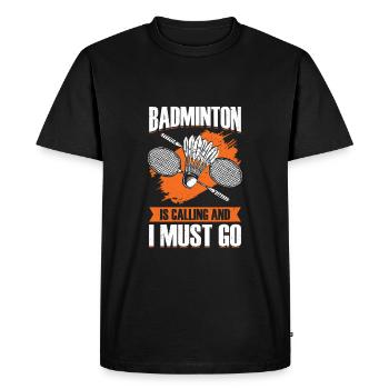 Drôle de badminton Sport Badminton Player Cadeau - T-shirt Premium bio Homme - noir - Devant - Nico (187cm)