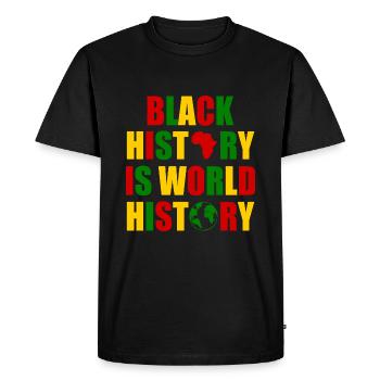 Black history is world history - T-shirt Premium bio Homme - noir - Devant - Nico (187cm)