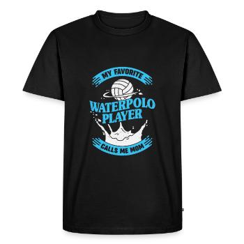 Wasserball Wasserballer Mama Mutter Geschenk - Männer Premium Bio T-Shirt - Schwarz - Vorne - Nico (187cm)