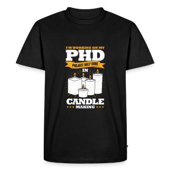 Bougies de cire faites à la main Bougie Fabrication d’un cadeau d’amoureux - T-shirt Premium bio Homme - noir - Devant - Nico (187cm)
