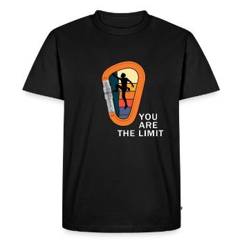 Alpinist climbing carabiner climbing rope alpine - Men's Premium Organic T-Shirt - black - Front - Nico (187cm)