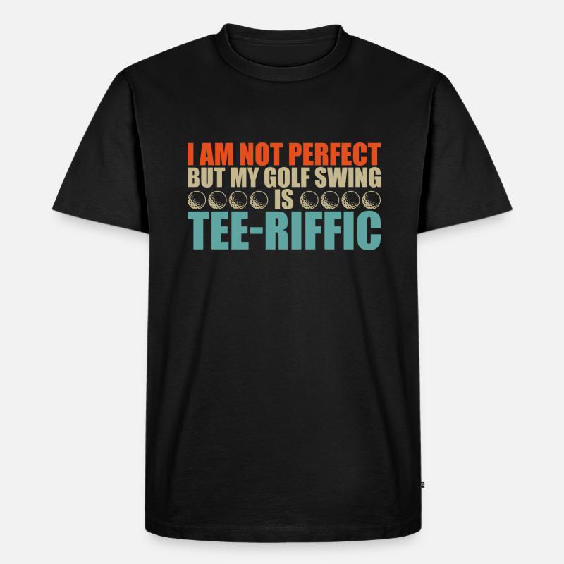 Golf Player Tee-Riffic Golf Swing - Männer Premium Bio T-Shirt - Schwarz