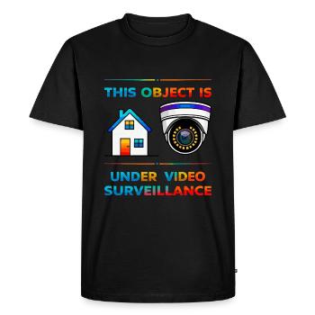 Building surveillance - Men's Premium Organic T-Shirt - black - Front - Nico (187cm)