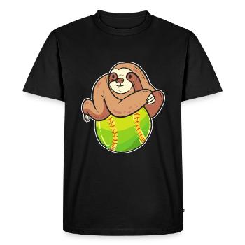 Softball Joueurs de softball - T-shirt Premium bio Homme - noir - Devant - Nico (187cm)