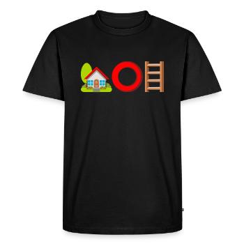 Chef de cercle de maison - T-shirt Premium bio Homme - noir - Devant - Nico (187cm)