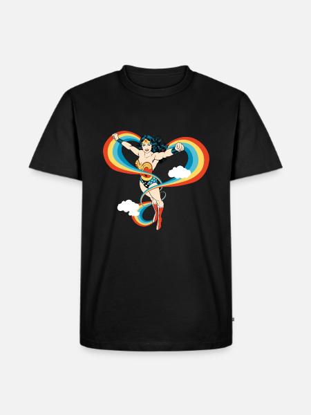 Rainbow tygväska - Ekologisk premium-T-shirt herr - svart