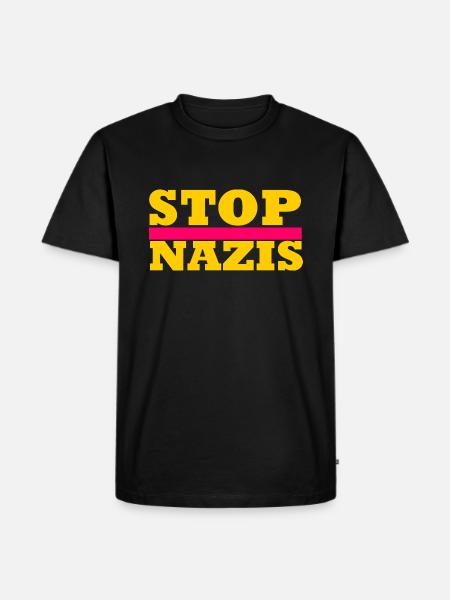 Stop Nazis - Men's Premium Organic T-Shirt - black