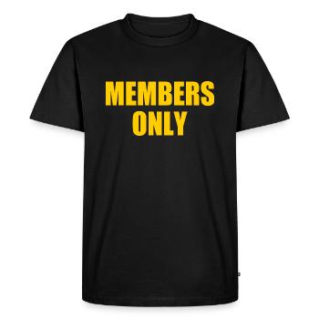 Members only - T-shirt Premium bio Homme - noir - Devant - Nico (187cm)