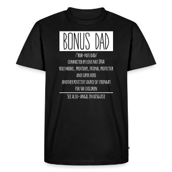 T-shirt de définition de beau-père de bonus de père - T-shirt Premium bio Homme - noir - Devant - Nico (187cm)