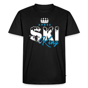 Apres Ski King T-shirt Cadeau Conducteur De Ski - T-shirt Premium bio Homme - noir - Devant - Nico (187cm)
