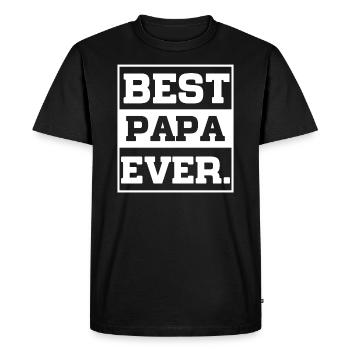 best papa ever fête des pères 012Best Papa Ever T-shirt - T-shirt Premium bio Homme - noir - Devant - Nico (187cm)