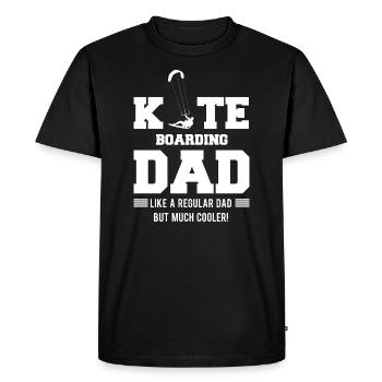 T-shirt Kite Boarding Dad père papa kitesurfers - T-shirt Premium bio Homme - noir - Devant - Nico (187cm)