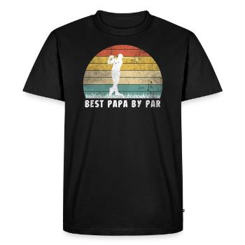 Meilleur Papa By Par Golfeur Père Joueur de Golf - T-shirt Premium bio Homme - noir - Devant - Nico (187cm)