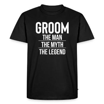 Groom The Man The Myth The Legend - T-shirt Premium bio Homme - noir - Devant - Nico (187cm)