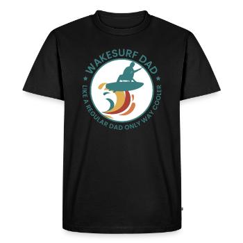 Wakesurf Dad Like A Regular Dad Only Way Cooler - T-shirt Premium bio Homme - noir - Devant - Nico (187cm)