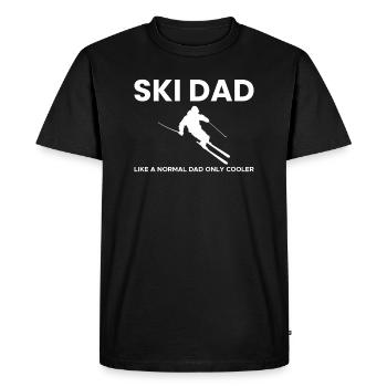 Ski Dad Like Dad Only Cooler T-Shirt Geschenk - Männer Premium Bio T-Shirt - Schwarz - Vorne - Nico (187cm)