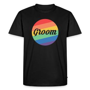 LGBT Groom Cadeau Groom Groom Groom - T-shirt Premium bio Homme - noir - Devant - Nico (187cm)