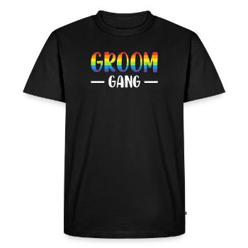 Groom Gang Cadeau LGBT JGA - T-shirt Premium bio Homme - noir - Devant - Nico (187cm)