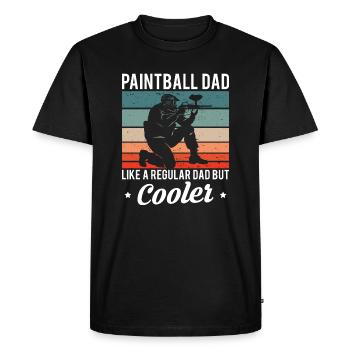 Paintball Papa comme un papa ordinaire mais plus cool - T-shirt Premium bio Homme - noir - Devant - Nico (187cm)