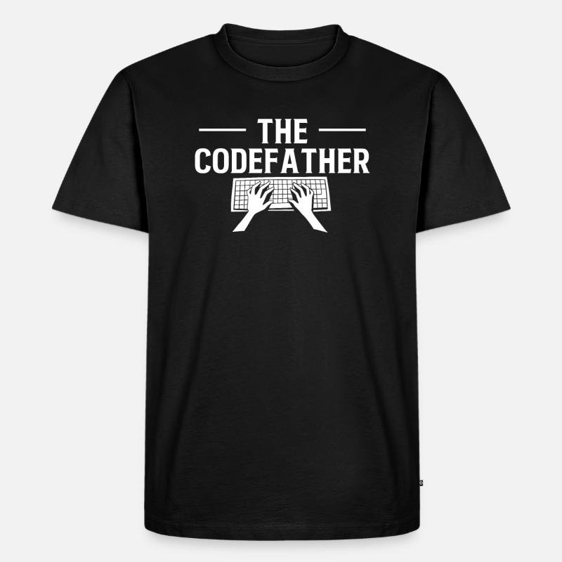 The CodeFather Geschenk Programmierer - Männer Premium Bio T-Shirt - Schwarz