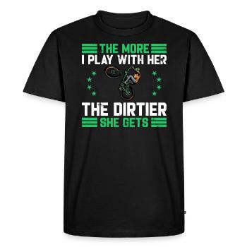 Motocross Drôle Dire Dentiste Bill Dirt Bike - T-shirt Premium bio Homme - noir - Devant - Nico (187cm)