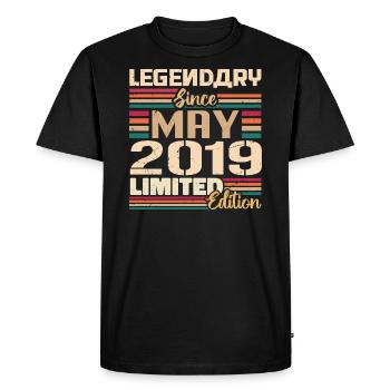 Mai 2019 Mai - Jubilé Mai 2019 - T-shirt Premium bio Homme - noir - Devant - Nico (187cm)