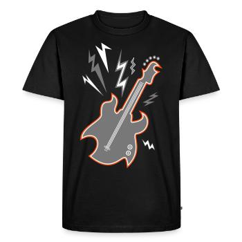 Guitare Noir & Blanc - T-shirt Premium bio Homme - noir - Devant - Nico (187cm)