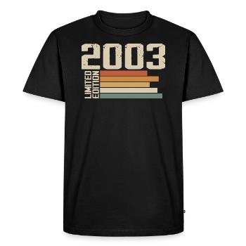 2003 Vintage - Retro 2003 Cadeau Anniversaire 2003 - T-shirt Premium bio Homme - noir - Devant - Nico (187cm)