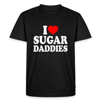 i love sugar daddies - T-shirt Premium bio Homme - noir - Devant - Nico (187cm)