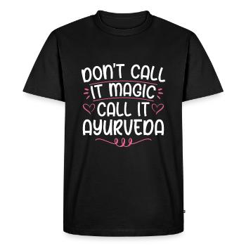 Ayurveda - Men's Premium Organic T-Shirt - black - Front - Nico (187cm)
