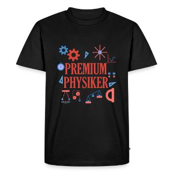 Physics - Men's Premium Organic T-Shirt - black - Front - Nico (187cm)