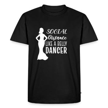 Distance sociale Cadeau de personne humoristique - T-shirt Premium bio Homme - noir - Devant - Nico (187cm)