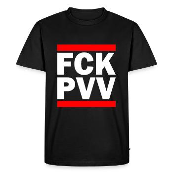 Fck pvv - Men's Premium Organic T-Shirt - black - Front - Nico (187cm)