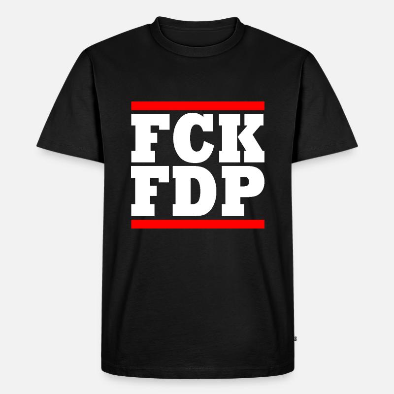 Fck fdp - Männer Premium Bio T-Shirt - Schwarz
