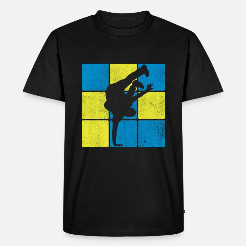 Breakdance Handstand - Männer Premium Bio T-Shirt - Schwarz