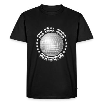 Disco - Men's Premium Organic T-Shirt - black - Front - Nico (187cm)