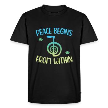 Cadeaux pour les Maîtres Reiki - T-shirt Premium bio Homme - noir - Devant - Nico (187cm)