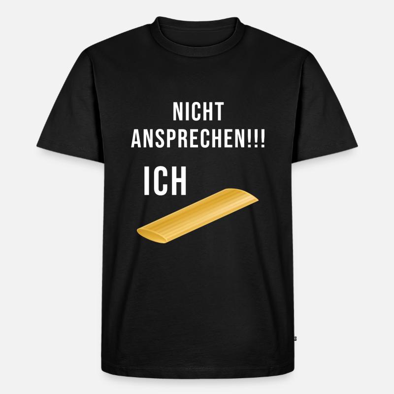 Nicht ansprechen Ich Penne - Männer Premium Bio T-Shirt - Schwarz