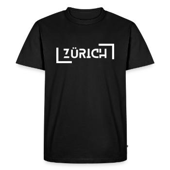Zurich - T-shirt Premium bio Homme - noir - Devant - Nico (187cm)