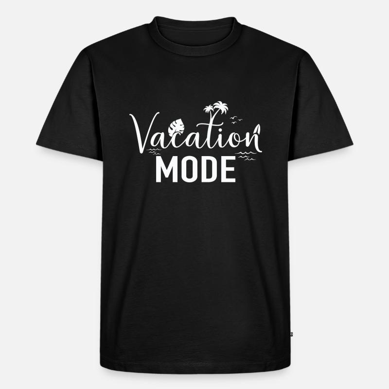vacation mode - Männer Premium Bio T-Shirt - Schwarz
