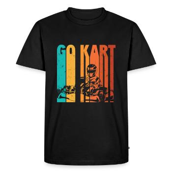 Go Kart - T-shirt Premium bio Homme - noir - Devant - Nico (187cm)