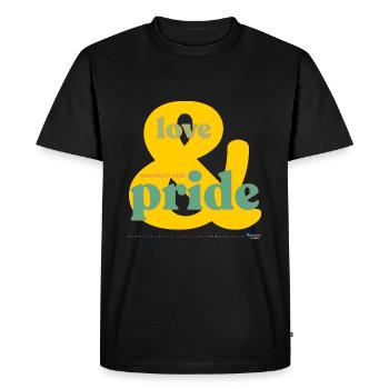 Pride Yellow - Men's Premium Organic T-Shirt - black - Front - Nico (187cm)