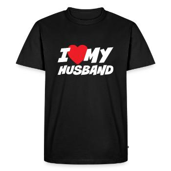 J’aime mon mari - T-shirt Premium bio Homme - noir - Devant - Nico (187cm)