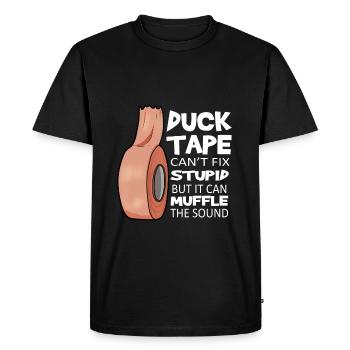 duck tape BDSM Bâillon artisan - T-shirt Premium bio Homme - noir - Devant - Nico (187cm)