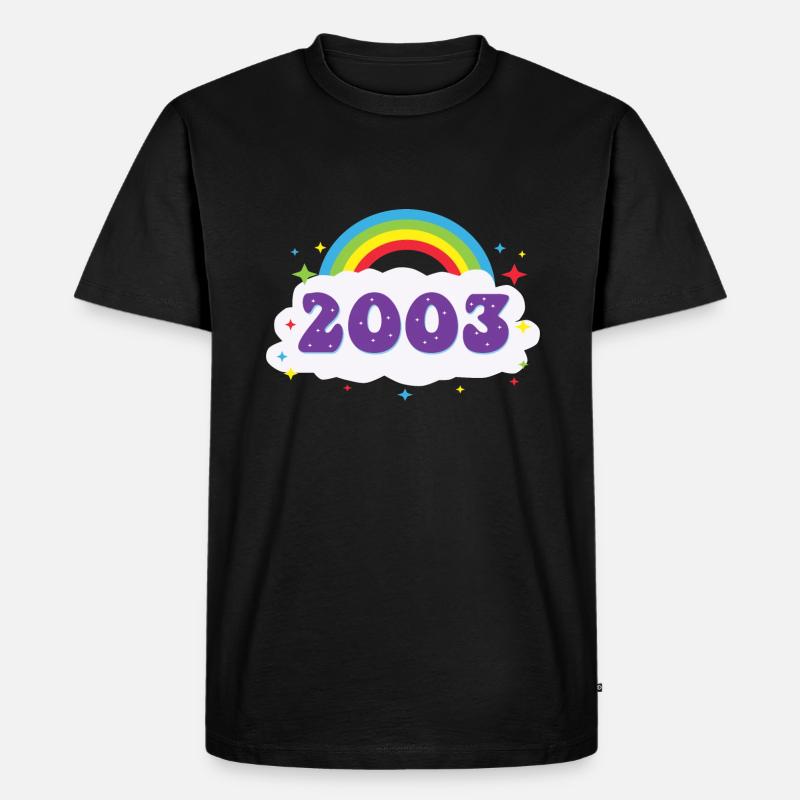 2003 Rainbow - Männer Premium Bio T-Shirt - Schwarz