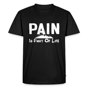 La douleur fait partie de la vie d’alpiniste - T-shirt Premium bio Homme - noir - Devant - Nico (187cm)